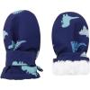 imageAmerican Trends Lined Fleece Toddler Mittens Winter Warm Gloves Child Ski Waterproof Snow Baby Mittens for Boys GirlsDeep Blue
