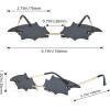 imageAmerican Trends Bat Sunglasses Fire Flame Sunglasses for Women Men Funky Rimless Eye Glasses for Halloween PartyFlame Gold Red Mirror