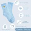 imageAmerican Trends Coral Fleece Cloud Fuzzy Socks UltraSoft Warm Sleep Socks Cozy Unisex SelfCare Gifts Boo Basket StuffersBlue