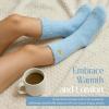 imageAmerican Trends Coral Fleece Cloud Fuzzy Socks UltraSoft Warm Sleep Socks Cozy Unisex SelfCare Gifts Boo Basket StuffersBlue