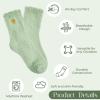 imageAmerican Trends Coral Fleece Cloud Fuzzy Socks UltraSoft Warm Sleep Socks Cozy Unisex SelfCare Gifts Boo Basket StuffersGreen