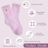 imageAmerican Trends Coral Fleece Cloud Fuzzy Socks UltraSoft Warm Sleep Socks Cozy Unisex SelfCare Gifts Boo Basket StuffersPurple