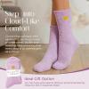 imageAmerican Trends Coral Fleece Cloud Fuzzy Socks UltraSoft Warm Sleep Socks Cozy Unisex SelfCare Gifts Boo Basket StuffersPurple