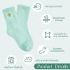 imageAmerican Trends Coral Fleece Cloud Fuzzy Socks UltraSoft Warm Sleep Socks Cozy Unisex SelfCare Gifts Boo Basket StuffersTurquoise