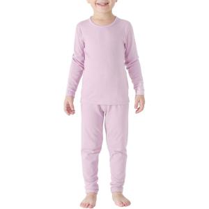 imageThermal Underwear for Kids Toddler Winter Base Layer Long Johns Sets for Girls BoysB Light Purple