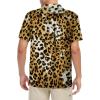 imageHawaiian Shirt for Men Button Down Short Sleeve Casual Beach Shirt Summer Wear Stylish Tropical Print ShirtsLeopard Print
