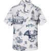 imageHawaiian Shirt for Men Button Down Short Sleeve Casual Beach Shirt Summer Wear Stylish Tropical Print ShirtsPirate