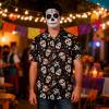 imageHawaiian Shirt for Men Button Down Short Sleeve Casual Beach Shirt Summer Wear Stylish Tropical Print ShirtsSugar Skull
