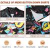 imageHawaiian Shirt for Men Button Down Short Sleeve Casual Beach Shirt Summer Wear Stylish Tropical Print ShirtsVintage 90s