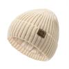 imageSatin Lined Beanie WomenWinter Hats for Women Silk Lined Beanie Cute Warm Knit Cuffed Hat Snow Ski CapBeige
