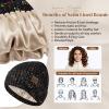 imageSatin Lined Beanie WomenWinter Hats for Women Silk Lined Beanie Cute Warm Knit Cuffed Hat Snow Ski CapBeige