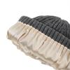imageSatin Lined Beanie WomenWinter Hats for Women Silk Lined Beanie Cute Warm Knit Cuffed Hat Snow Ski CapDark Grey