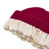 imageSatin Lined Beanie WomenWinter Hats for Women Silk Lined Beanie Cute Warm Knit Cuffed Hat Snow Ski CapWine Red