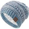 imageSatin Lined Beanie WomenWinter Hats for Women Silk Lined Slouchy Cute Beanie for Winter Warm Knit Ski HatMix Blue