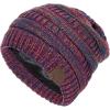imageSatin Lined Beanie WomenWinter Hats for Women Silk Lined Slouchy Cute Beanie for Winter Warm Knit Ski HatMix Purple