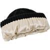 imageUnisex Satin Lined Beanie Warm Winter Hat Silk Lined Beanie for Women Men Knit Slouchy HatA Black