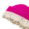 imageUnisex Satin Lined Beanie Warm Winter Hat Silk Lined Beanie for Women Men Knit Slouchy HatHotpink