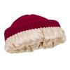 imageUnisex Satin Lined Beanie Warm Winter Hat Silk Lined Beanie for Women Men Knit Slouchy HatWine Red