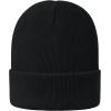 imageUnisex Satin ampamp Silk Lined Slouchy Warm Winter Hat  Knit Satin Lined Beanie for Women ampamp MenZ 2 Blackblack