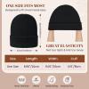 imageUnisex Satin ampamp Silk Lined Slouchy Warm Winter Hat  Knit Satin Lined Beanie for Women ampamp MenZ 2 Blackdark Grey