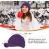 imageWomens Satin Lined Beanie Slouchy Winter Knit Hat Newsboy Hat with Brim Silk Lined BeanieDark Purple