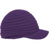 imageWomens Satin Lined Beanie Slouchy Winter Knit Hat Newsboy Hat with Brim Silk Lined BeanieDark Purple