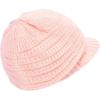 imageWomens Satin Lined Beanie Slouchy Winter Knit Hat Newsboy Hat with Brim Silk Lined BeanieLight Pink