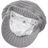 imageWomens Satin Lined Beanie Slouchy Winter Knit Hat Newsboy Hat with Brim Silk Lined BeanieLightgray