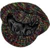 imageWomens Satin Lined Beanie Slouchy Winter Knit Hat Newsboy Hat with Brim Silk Lined BeanieMix Black