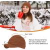 imageWomens Satin Lined Beanie Slouchy Winter Knit Hat Newsboy Hat with Brim Silk Lined BeanieReddish Brown