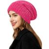 imageSatin Lined Slouchy Beanie WomenWinter Hats for Women Silk Lined Beanie for Winter Warm Cute Knit HatRose Red