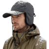 imageWaterproof Winter Hats for Men with Ear Flaps Fleece Lined Trapper Hat Warm Baseball Cap for Ski Hunting and Ice FishingDark Grey