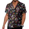 imageNeon Shirts for Men  Vibrant Print Short Sleeve Button Down Rave Outfit for Party Festivals ampamp VacationsNeon Bigfoot