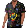 imageNeon Shirts for Men  Vibrant Print Short Sleeve Button Down Rave Outfit for Party Festivals ampamp VacationsNeon Duck