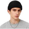imageFisherman Beanie Mens Winter Hat  Stretch Fit Skull Cap Warm Knit Hats for Skiing Hiking CampingAblack