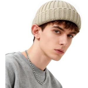 imageFisherman Beanie Mens Winter Hat  Stretch Fit Skull Cap Warm Knit Hats for Skiing Hiking CampingAbeige