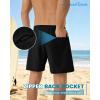 image:imageAmerican Trends Mens Swim Trunks with Compression Liner Quick Dry Swimsuit 5 Mens Board ShortsBlack With Purple Liner
