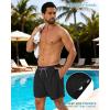 image:imageAmerican Trends Mens Swim Trunks with Compression Liner Quick Dry Swimsuit 5 Mens Board ShortsBlack With Purple Liner