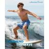 image:imageAmerican Trends Mens Swim Trunks with Compression Liner Quick Dry Swimsuit 5 Mens Board ShortsMisty Blue Palm Tree