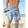 image:imageAmerican Trends Mens Swim Trunks with Compression Liner Quick Dry Swimsuit 5 Mens Board ShortsMisty Blue Palm Tree