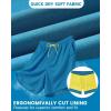 image:imageAmerican Trends Mens Swim Trunks with Compression Liner Quick Dry Swimsuit 5 Mens Board ShortsPeacock Blue With Yellow Liner
