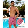 image:imageAmerican Trends Mens Swim Trunks with Compression Liner Quick Dry Swimsuit 5 Mens Board ShortsPink Shark