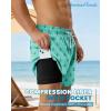 image:imageAmerican Trends Mens Swim Trunks with Compression Liner Quick Dry Swimsuit 5 Mens Board ShortsTeal Anchor