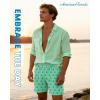 image:imageAmerican Trends Mens Swim Trunks with Compression Liner Quick Dry Swimsuit 5 Mens Board ShortsTeal Anchor