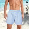 image:imageAmerican Trends Mens Swimsuits Mens Swim Trunks with Compression Liner Summer Beachwear Bathing Suit for Men5 Blue Vertical Stripe