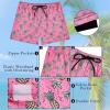 image:imageAmerican Trends Mens Swimsuits Mens Swim Trunks with Compression Liner Summer Beachwear Bathing Suit for Men5 Pink Pineapple