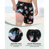 image:imageAmerican Trends Mens Swimsuits Mens Swim Trunks with Compression Liner Summer Beachwear Bathing Suit for MenA Pink Flamingo