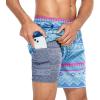 image:imageAmerican Trends Mens Swimsuits Mens Swim Trunks with Compression Liner Summer Beachwear Bathing Suit for MenF2 Fair Isle
