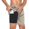 image:imageAmerican Trends Mens Swimsuits Mens Swim Trunks with Compression Liner Summer Beachwear Bathing Suit for MenF2 Khaki Green