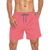 image:imageAmerican Trends Mens Swimsuits Mens Swim Trunks with Compression Liner Summer Beachwear Bathing Suit for MenF2 Pink